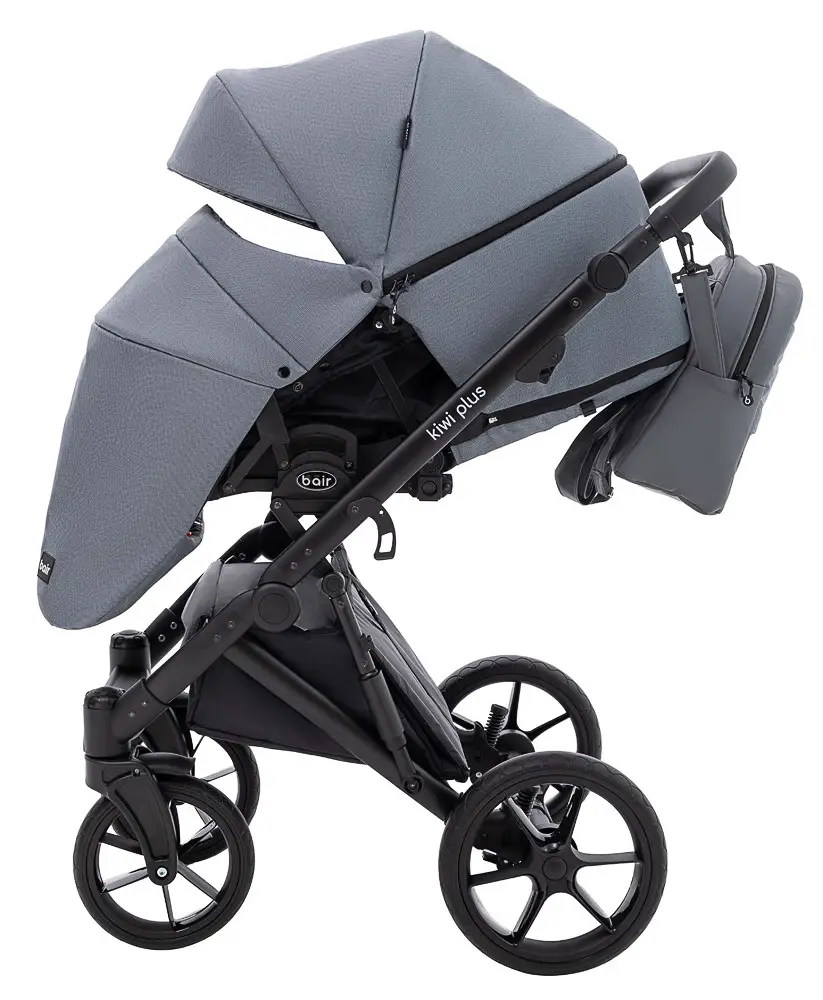 Коляска 2 в 1 Bair Kiwi Plus ECO Soft BKP-218 серый